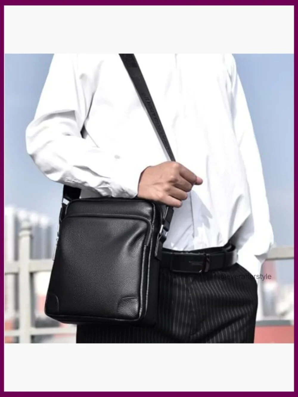 Genuine Leather Crossbody Bag Small Messenger Satchel for Work Travel